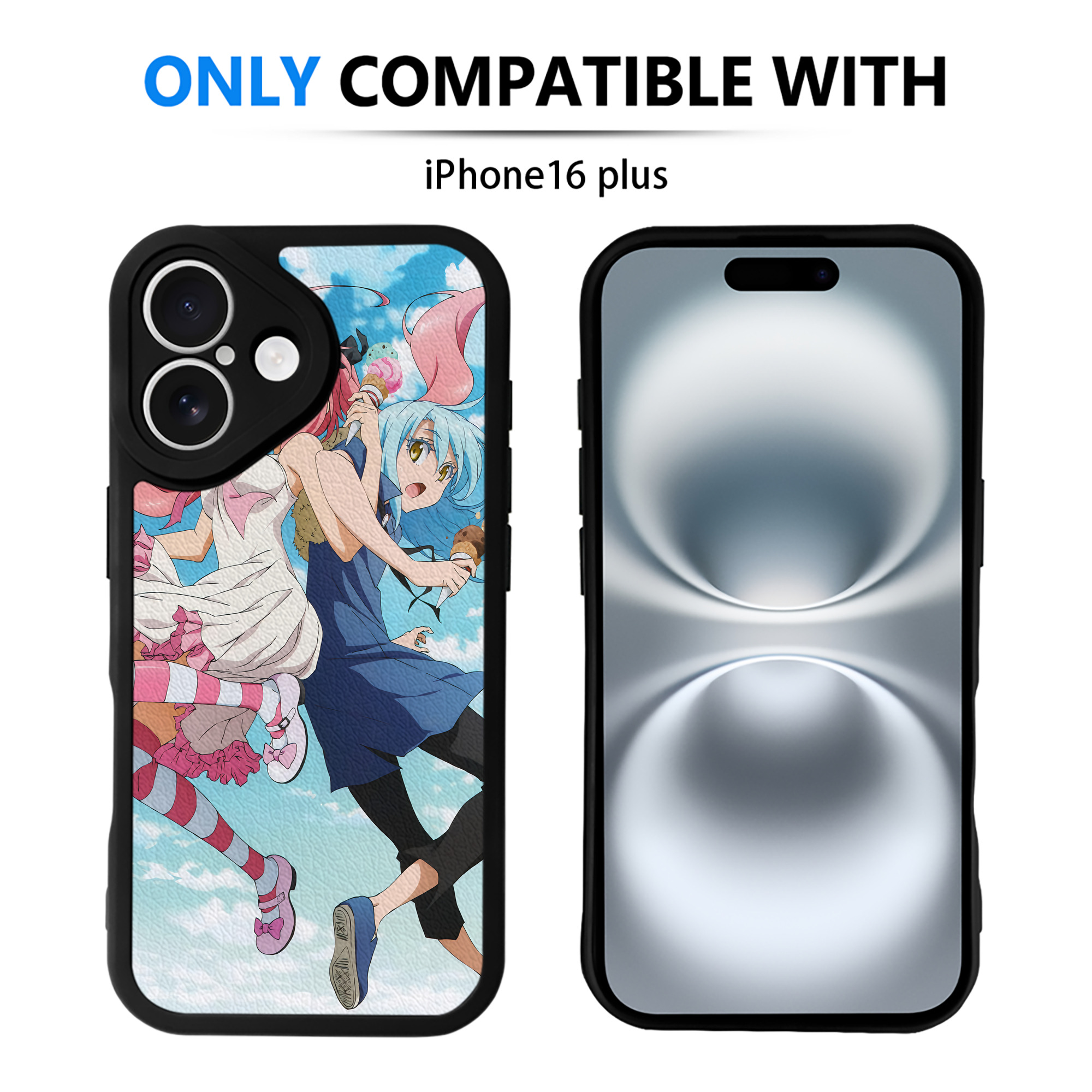 （画像用） 転スラ Regarding Reincarnated to Slime 【iPhone 16シリーズ対応】シリコンスマホケース（レザー調） 材質：シリコン